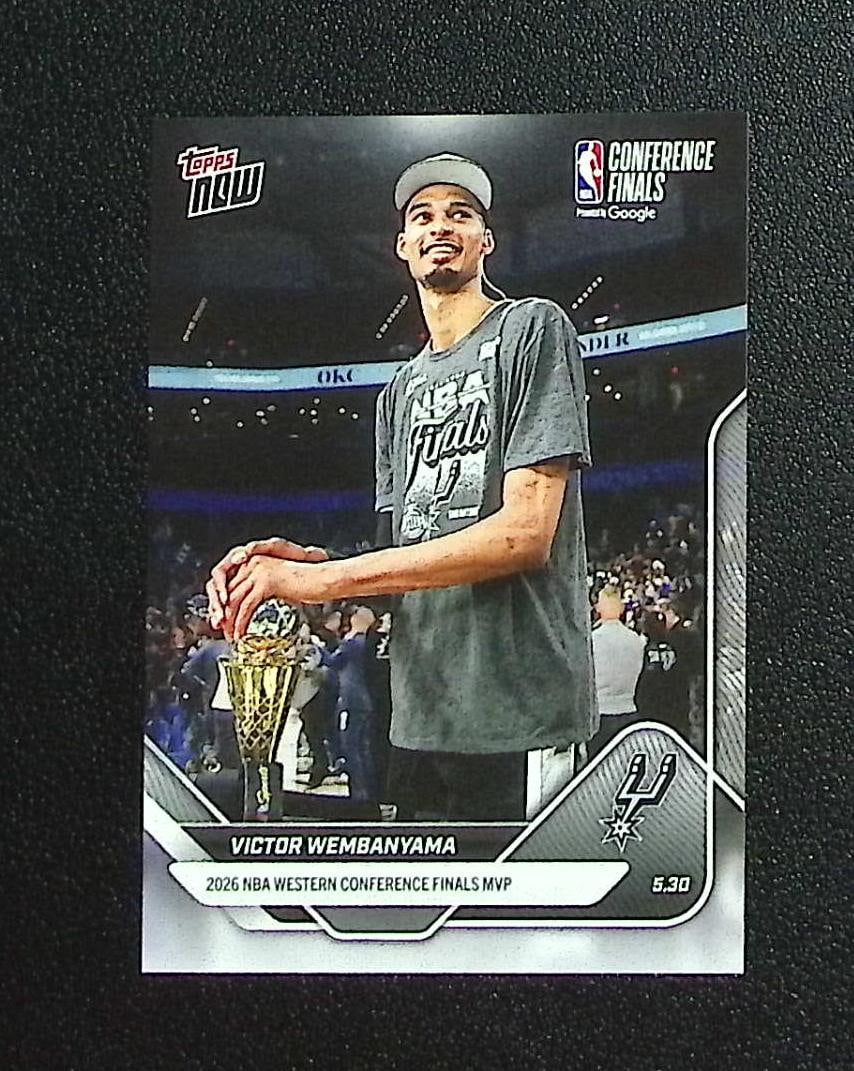 Victor Wembanyama Conference Finals MVP 2026 Topps Now #324 San Antonio Spurs: Topps & Bowman Basketball NBA Trading & Sports Cards, Sports Cards for Sale Near Me, Chrome, Refractor, SP, SSP, Valuable Auction Memorabilia Lots Sold On Line, NBA Championship & Hall of Fame Player 