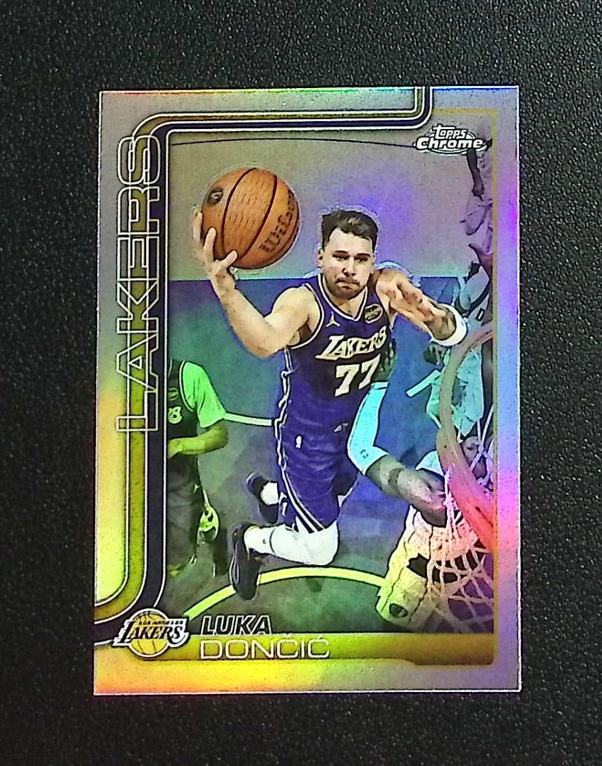 Luka Doncic Refractor 2025-26 Topps Chrome Update #2 Los Angeles Lakers: Topps & Bowman Basketball NBA Trading & Sports Cards, Sports Cards for Sale Near Me, Chrome, Refractor, SP, SSP, Valuable Auction Memorabilia Lots Sold On Line, NBA Championship & Hall of Fame Player 