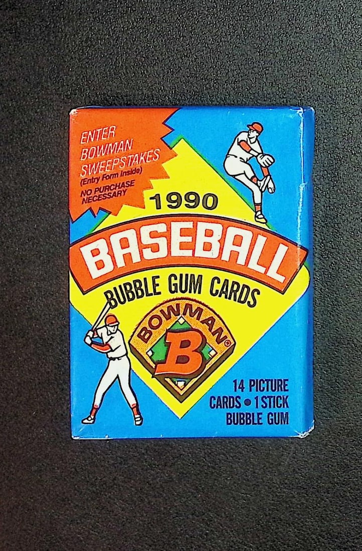 1990 Bowman Vintage Baseball Cards Retail Box Wax Pack Sports Cards MLB Trading Cards: Bowman Vintage Valuable Rookie Baseball MLB Trading & Sports Cards, Rookie Cards in this set are Frank Thomas, Sammy Sosa, Larry Walker, Bernie Williams, New York Yankees, Sammy Sosa, Tony Gwynn, Old 