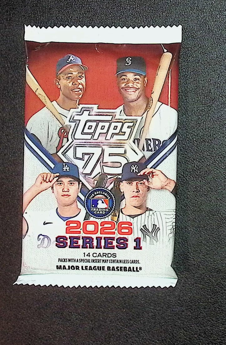 2026 Topps Series 1 Baseball 75th Anniversary MEGA BOX PACK: Factory Sealed Topps Baseball MLB Trading & Sports Cards, Rookie Cards in this set are Jack Caglianone, Speckled, SP, SSP, Variations, Autographs, Chrome, Refractors, 1976 Topps, Sports Cards for Sale