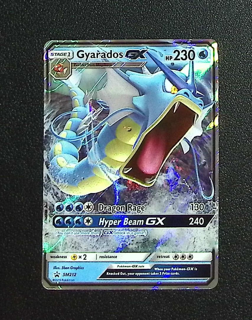 Pokemon Sun & Moon Promo Gyarados Gx #SM212: Pokemon Trading Card Game Cards, Charizard, Pikachu, Mewtwo, Reverse Holo, Holo Rare, Secret Rare Cards, Full Art Cards, Eevee, Ultra Rare Card, Illustration Rare, Special Illustration Rare SIR