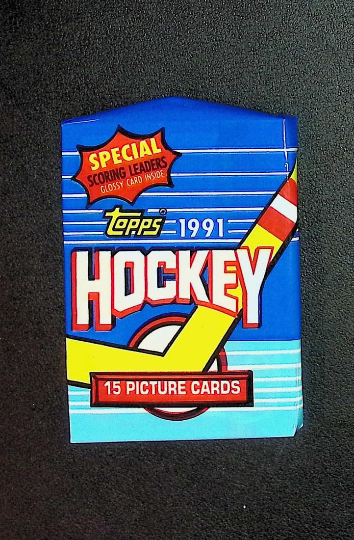1991 Topps Hockey Card Retail Box Wax Pack Sports Cards (1 of 1)