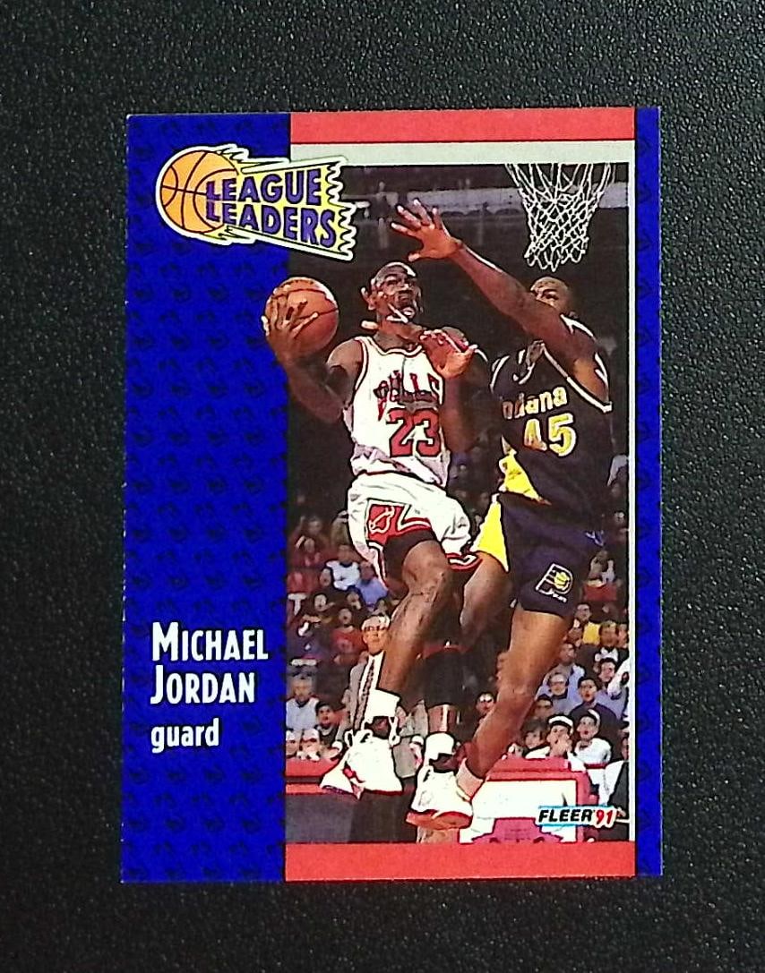 Michael Jordan League Leaders 1991-92 Fleer #220 Chicago Bulls (1 of 2)