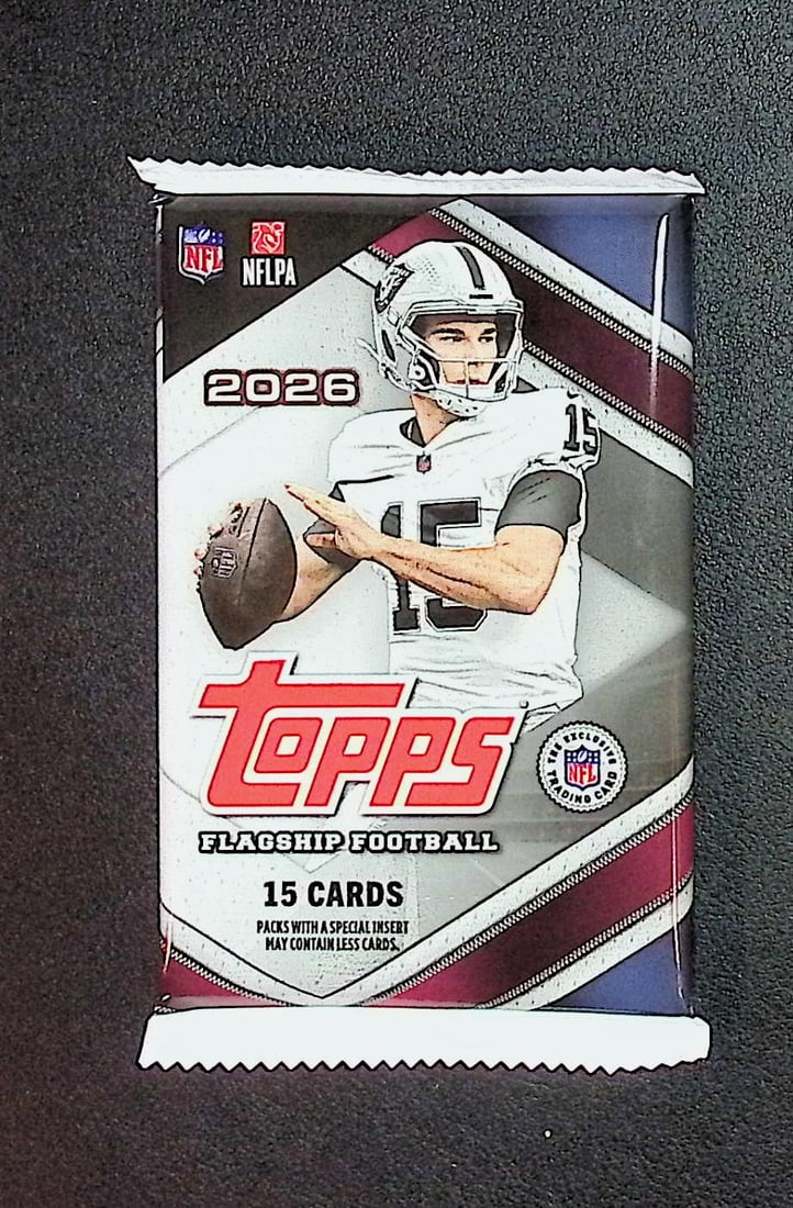2026 Topps Flagship Football MEGA Box Pack: Topps Football NFL Trading & Sports Cards, Refractors, Prism Refractors, X-Fractors, Sports Cards for Sale Near Me, Super Bowl & Hall of Fame Players, Autographs, SP, SSP, Valuable Auction Memorabilia