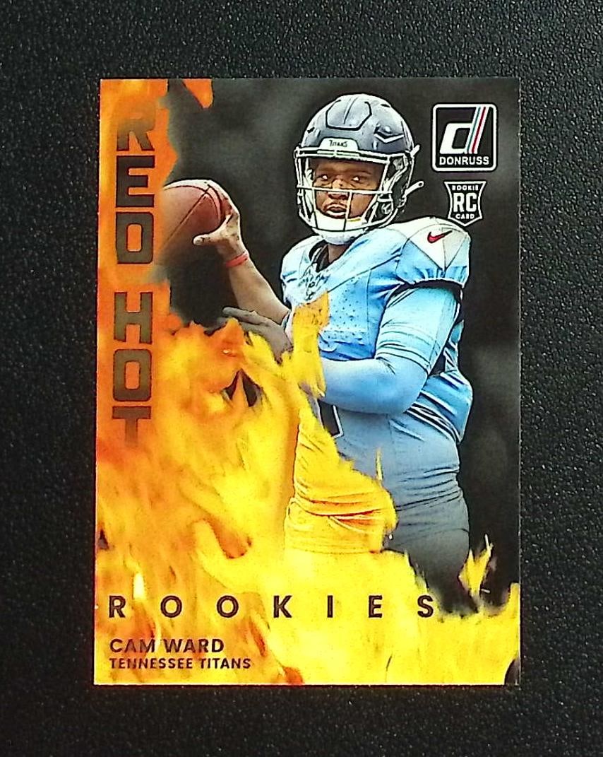 Cam Ward Red Hot Rookies 2025 Donruss #RHR-CMW Tennessee Titans: Panini, Donruss Optic, & Donruss Select, Prizm, Mosaic, Contenders, Zenith, Phoenix, Illusions, Absolute, Rookie NFL Sports Trading Cards, SP, SSP, Cards, Football Cards for Sale Near Me, Superbowl & 