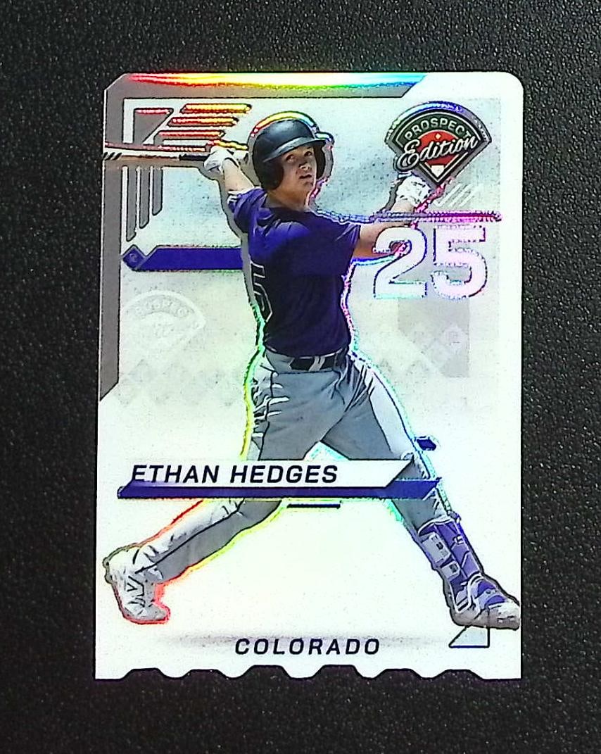 Ethan Hedges Prospect Ticket Stub Prizm /25 2025 Panini Prospect Edition #183: Panini, Donruss, & Donruss Optic Baseball MLB Trading & Sports Cards, Sports Cards for Sale Near Me, Prizm, Mosaic, Select, SP, SSP, Auction Memorabilia Lots for Sale On Line, World Series & Hall of F