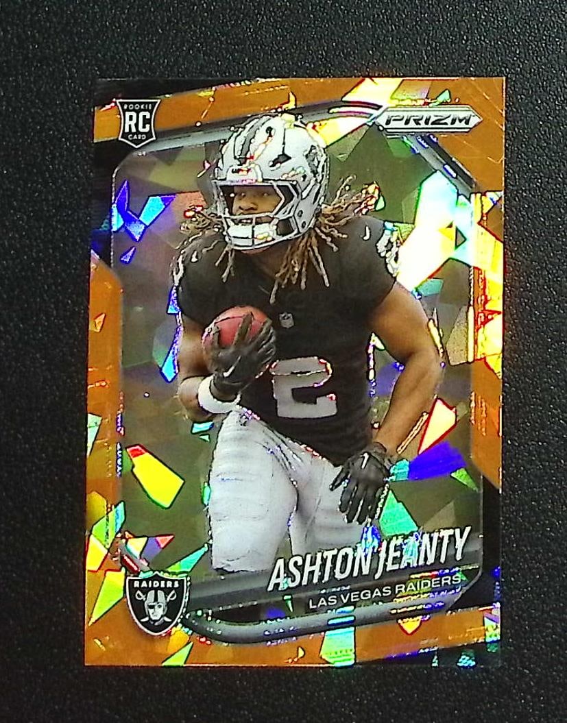 Ashton Jeanty Rookie Card Orange Ice 2025 Panini Prizm #315 Las Vegas Raiders: Panini, Donruss Optic, & Donruss Select, Prizm, Mosaic, Contenders, Zenith, Phoenix, Illusions, Absolute, Rookie NFL Sports Trading Cards, SP, SSP, Cards, Football Cards for Sale Near Me, Superbowl & 