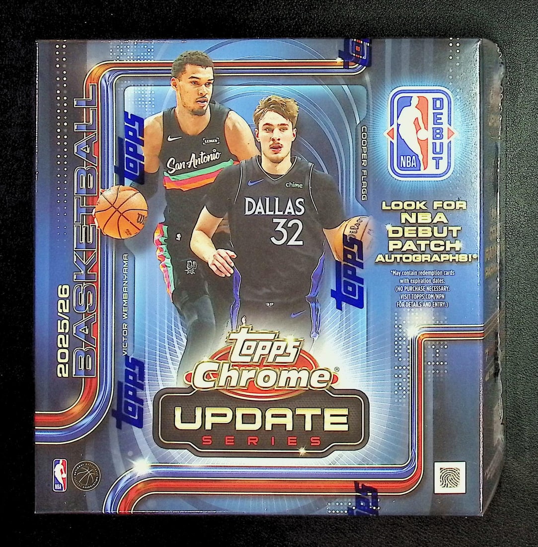 2025-26 Topps Chrome Update Basketball Mega Box: Topps Basketball NBA Trading & Sports Cards, Rookie Cards in this set are Cooper Flagg, Dylan Harper, Ace Bailey, V J Edgecombe, Kon Knueppel , Autographs, Signatures, Green Topps Logo Refractor, Auct