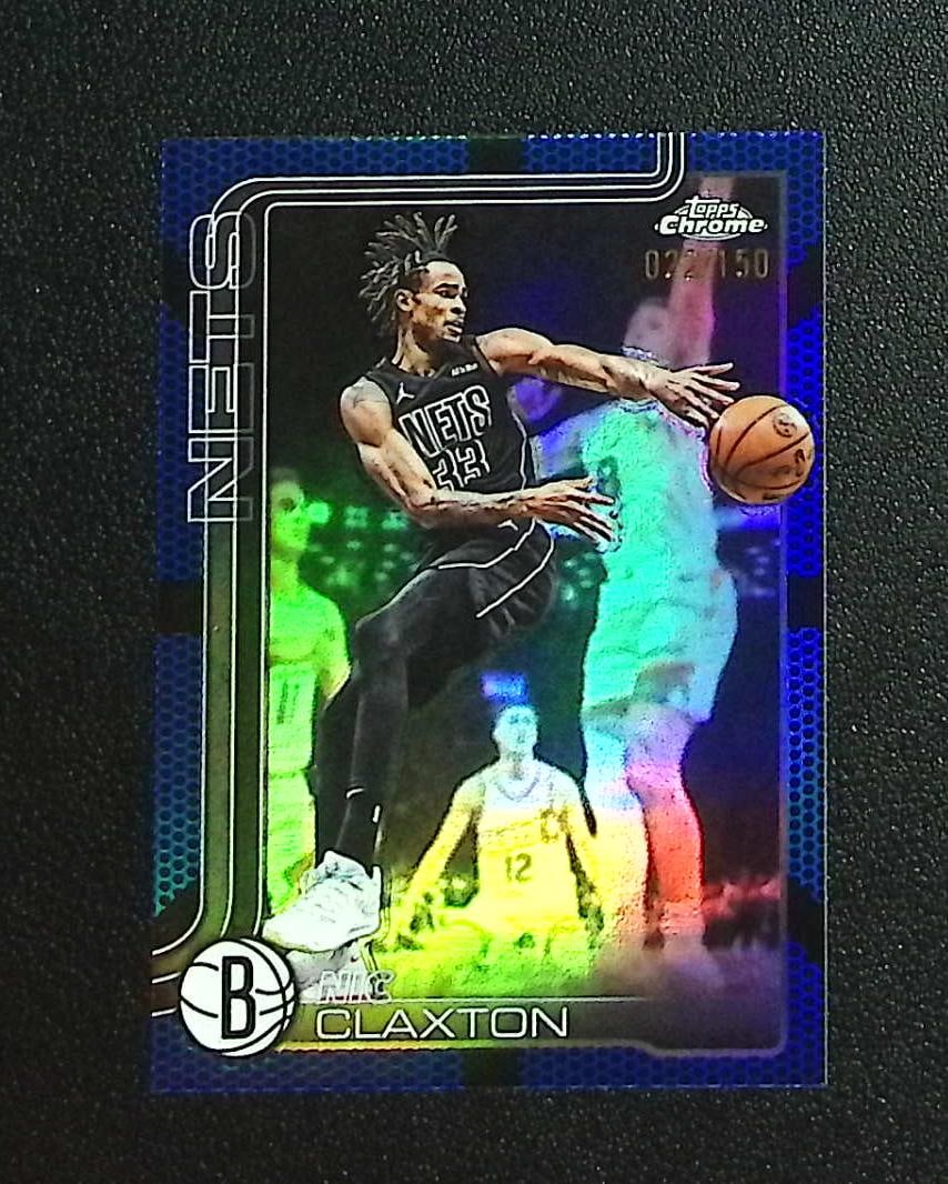 Nic Claxton Blue Basketball Refractor /150 2025-26 Topps Chrome Update #123 Nets: Topps & Bowman Basketball NBA Trading & Sports Cards, Sports Cards for Sale Near Me, Chrome, Refractor, SP, SSP, Valuable Auction Memorabilia Lots Sold On Line, NBA Championship & Hall of Fame Player 