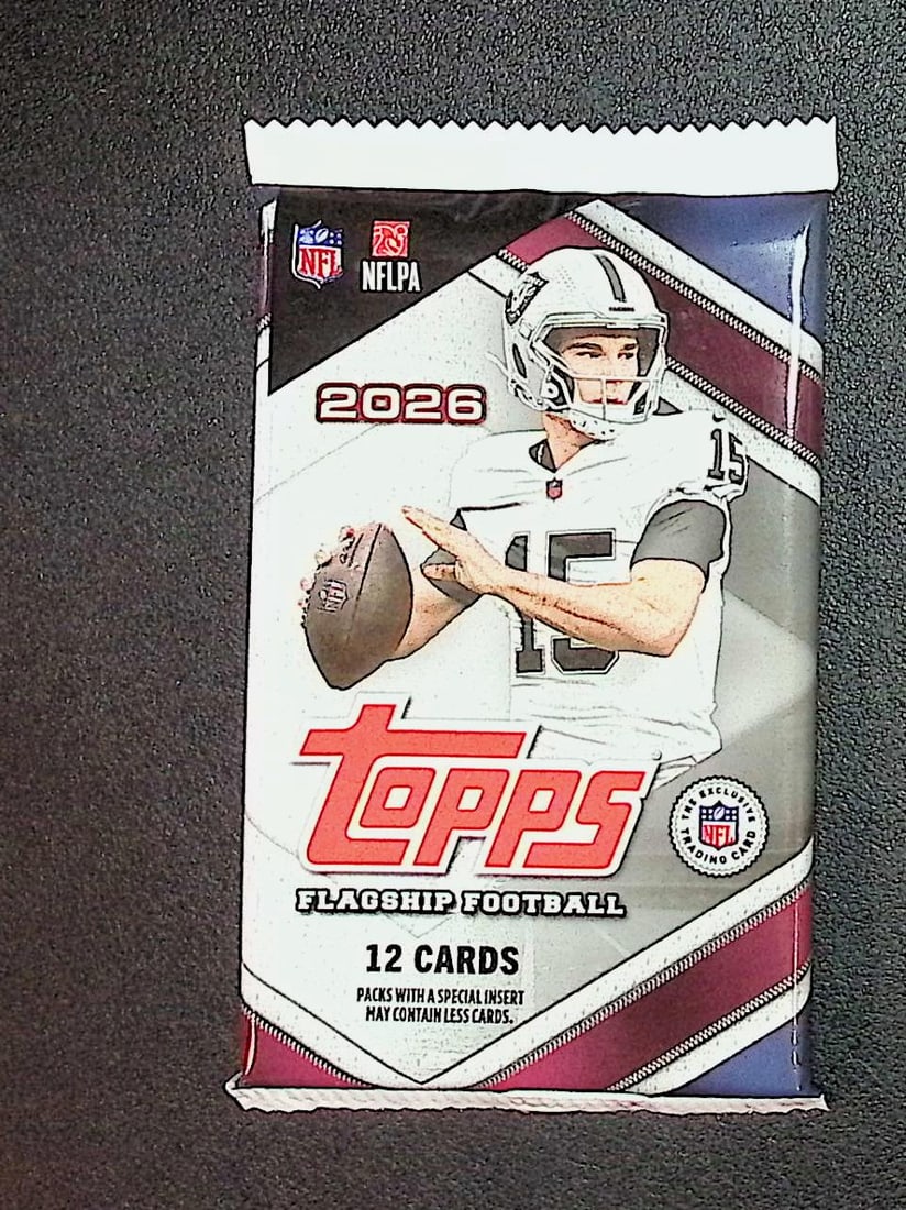 2026 Topps Flagship Football BLASTER Box Pack: Topps Football NFL Trading & Sports Cards, Refractors, Prism Refractors, X-Fractors, Sports Cards for Sale Near Me, Super Bowl & Hall of Fame Players, Autographs, SP, SSP, Valuable Auction Memorabilia