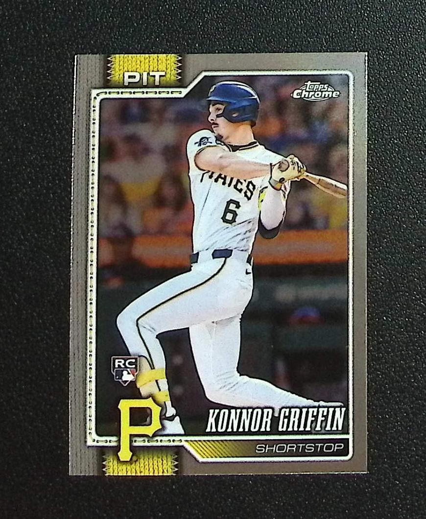 Konnor Griffin Rookie Card 2026 Topps Chrome #74 Pittsburgh Pirates: Topps, Bowman, & Fanatics Baseball MLB Trading & Sports Cards, Sports Cards for Sale Near Me, World Series & Hall of Fame Players Memorabilia, Refractors, X-Fractors, Numbered, SP, SSP, Valuable Aucti