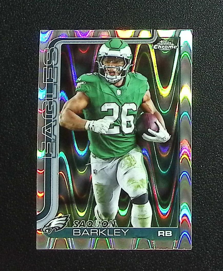 Saquon Barkley Raywave Refractor 2025 Topps Chrome #248 Philadelphia Eagles: Topps & Bowman Football NFL Trading Sports Cards, Sports Cards for Sale Near Me, Super Bowl & Hall of Fame Player Cards, Resurgence, Composite, SP, SSP, Valuable Auction Memorabilia Lots For Sale On L