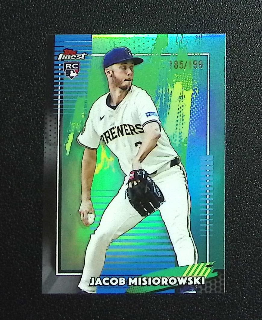 Jacob Misiorowski Rookie Card Aqua Refractor /199 2026 Topps Finest #82 Brewers: Topps, Bowman, & Fanatics Baseball MLB Trading & Sports Cards, Sports Cards for Sale Near Me, World Series & Hall of Fame Players Memorabilia, Refractors, X-Fractors, Numbered, SP, SSP, Valuable Aucti