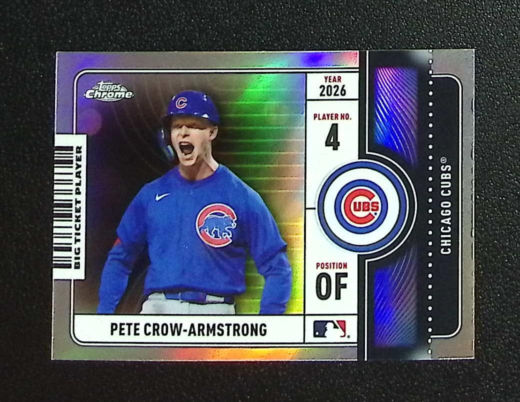 Pete Crow-Armstrong Big Ticket Player 2026 Topps Chrome #BTP-13 Chicago Cubs: Topps, Bowman, & Fanatics Baseball MLB Trading & Sports Cards, Sports Cards for Sale Near Me, World Series & Hall of Fame Players Memorabilia, Refractors, X-Fractors, Numbered, SP, SSP, Valuable Aucti