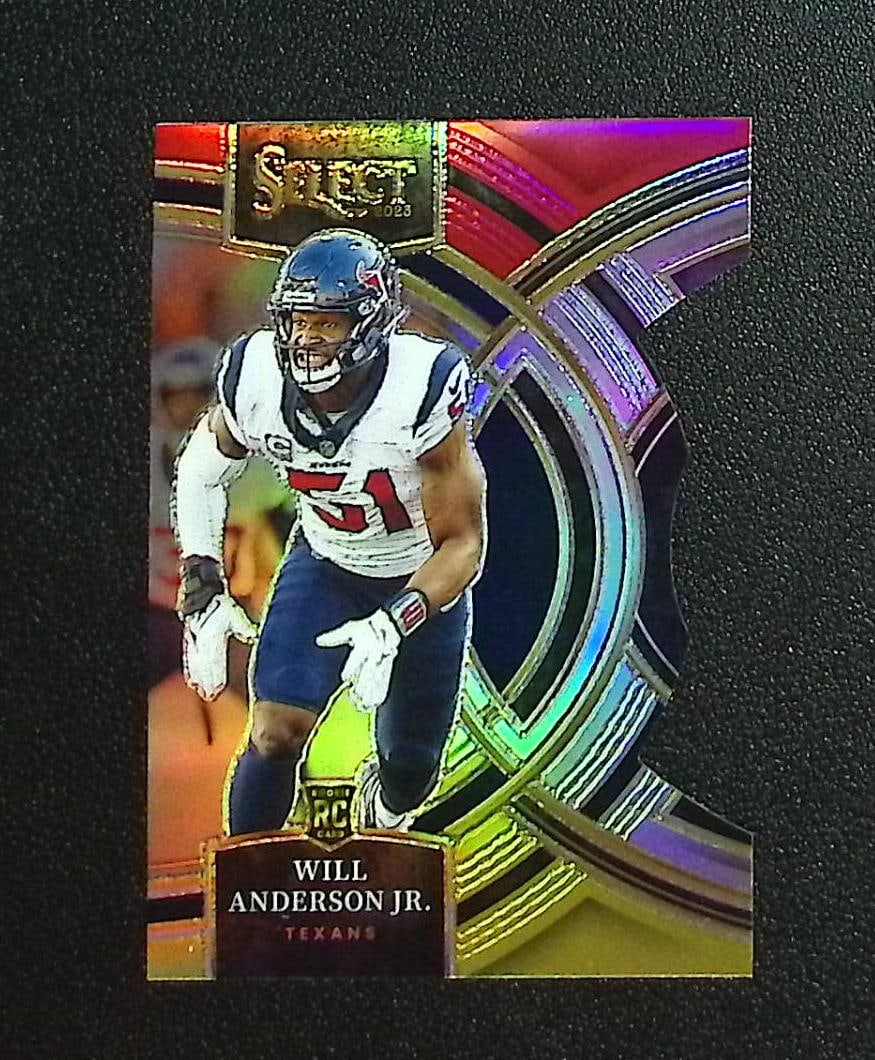 Will Anderson Jr. Rookie Red/Yellow Prizm Die Cut 2023 Select #125 Houston Texans: Panini, Donruss Optic, & Donruss Select, Prizm, Mosaic, Contenders, Zenith, Phoenix, Illusions, Absolute, Rookie NFL Sports Trading Cards, SP, SSP, Cards, Football Cards for Sale Near Me, Superbowl &