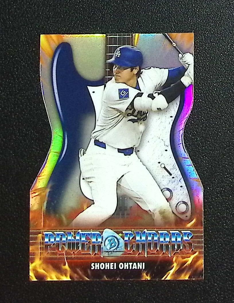 Shohei Ohtani Power Chords 2026 Bowman Chrome #PC-11 Los Angeles Dodgers: Topps, Bowman, & Fanatics Baseball MLB Trading & Sports Cards, Sports Cards for Sale Near Me, World Series & Hall of Fame Players Memorabilia, Refractors, X-Fractors, Numbered, SP, SSP, Valuable Aucti