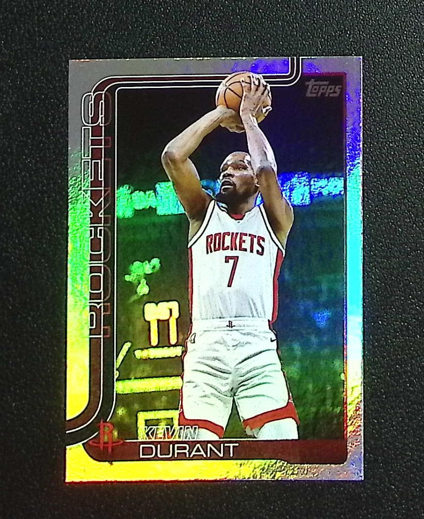 Kevin Durant Rainbow Foil 2025-26 Topps #157 Houston Rockets: Topps & Bowman Basketball NBA Trading & Sports Cards, Sports Cards for Sale Near Me, Chrome, Refractor, SP, SSP, Valuable Auction Memorabilia Lots Sold On Line, NBA Championship & Hall of Fame Player 