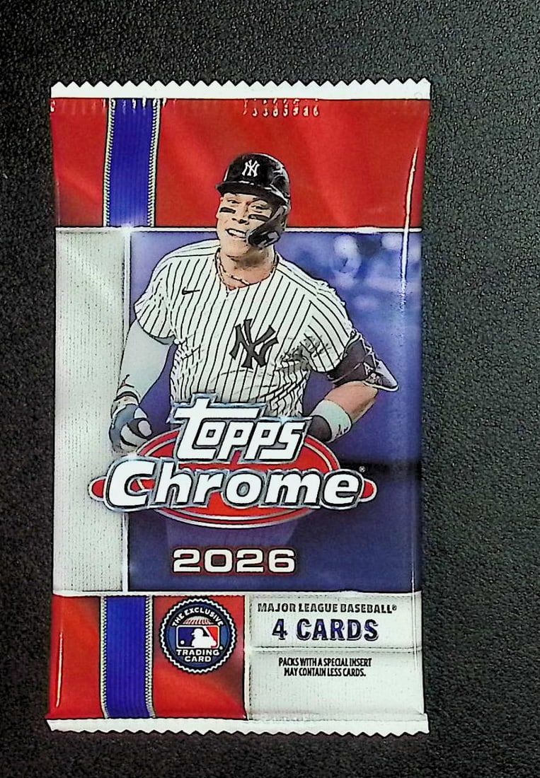 2026 Topps Chrome Baseball Blaster Box Pack: Factory Sealed Topps Baseball MLB Trading & Sports Cards, Rookie Cards in this set are Jack Caglianone, Speckled, SP, SSP, Variations, Autographs, Chrome, Refractors, 1976 Topps, Sports Cards for Sale