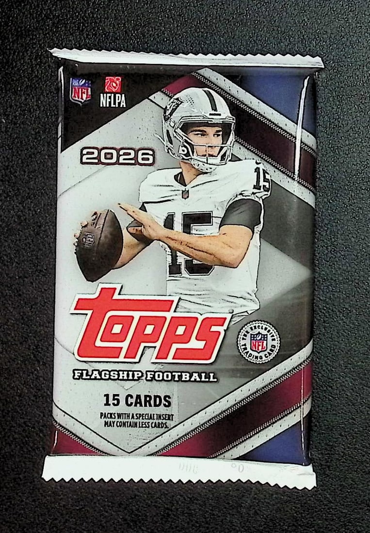 2026 Topps Flagship Football MEGA Box Pack: Topps Football NFL Trading & Sports Cards, Refractors, Prism Refractors, X-Fractors, Sports Cards for Sale Near Me, Super Bowl & Hall of Fame Players, Autographs, SP, SSP, Valuable Auction Memorabilia