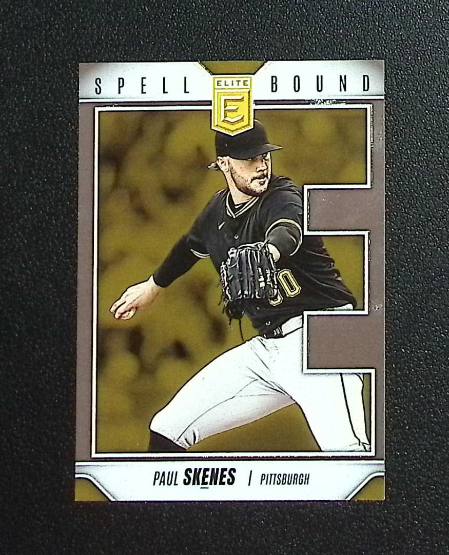 Paul Skenes Spellbound "E" 2026 Donruss Elite #148 Pittsburgh Pirates: Panini, Donruss, & Donruss Optic Baseball MLB Trading & Sports Cards, Sports Cards for Sale Near Me, Prizm, Mosaic, Select, SP, SSP, Auction Memorabilia Lots for Sale On Line, World Series & Hall of F