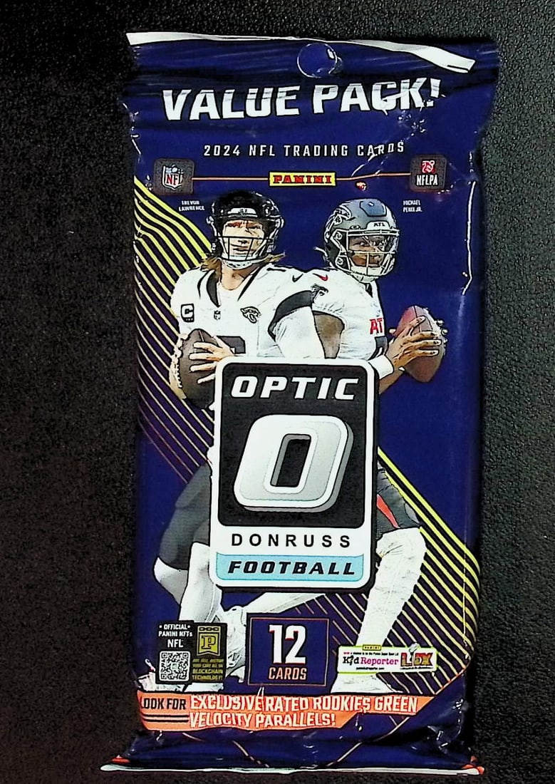 2024-25 Donruss Optic Football Card HANGER VALUE PACK - Downtown Jayden Daniels Sports Card: Donruss Optic Football NFL Trading & Sports Cards, Rookies In this set are Jayden Daniels, Bo Nix, Michael Penix, Jr, Caleb Williams, Drake Maye, Marvin Harrison, Jr, Uptown SP, Rated Rookie, Downtown