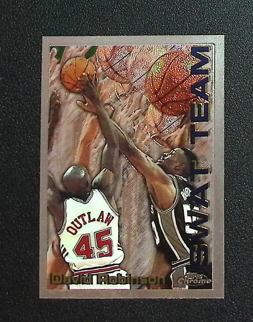 David Robinson Swat Team 1996-97 Topps Chrome #23 San Antonio Spurs: Topps & Bowman Basketball NBA Trading & Sports Cards, Sports Cards for Sale Near Me, Chrome, Refractor, SP, SSP, Valuable Auction Memorabilia Lots Sold On Line, NBA Championship & Hall of Fame Player 