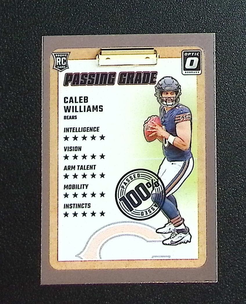 Caleb Williams Rookie Card Passing Grade 2024 Donruss Optic #1 Chicago Bears: Panini, Donruss Optic, & Donruss Select, Prizm, Mosaic, Contenders, Zenith, Phoenix, Illusions, Absolute, Rookie NFL Sports Trading Cards, SP, SSP, Cards, Football Cards for Sale Near Me, Superbowl & 