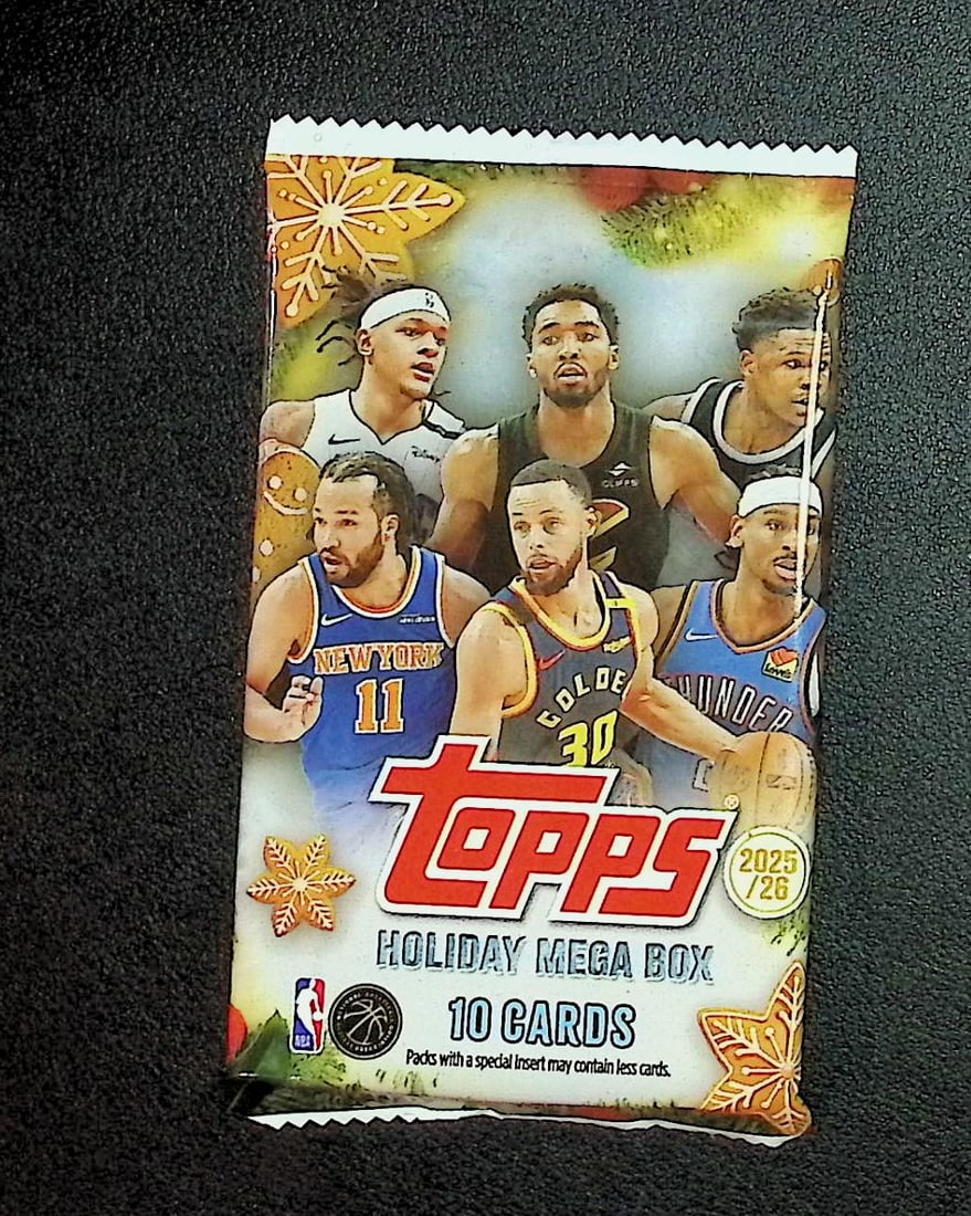 2025-26 Topps Basketball Card HOLIDAY MEGA BOX PACK - RC'S: Cooper Flagg, Kon Kneuppel, VJ Edgecombe: Topps Basketball NBA Trading & Sports Cards, Rookie Cards in this set are Cooper Flagg, Dylan Harper, Ace Bailey, V J Edgecombe, Kon Knueppel , Autographs, Signatures, Green Topps Logo Refractor, Auct