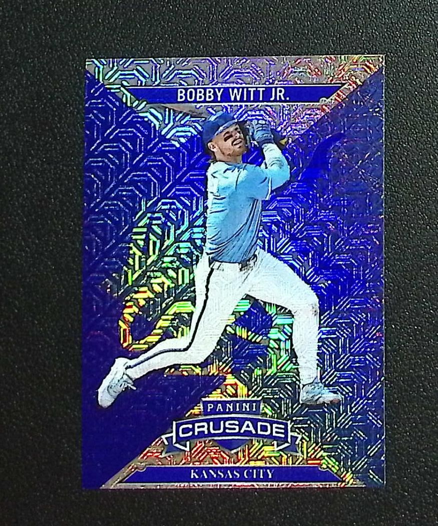 Bobby Witt Jr. Blue Mojo 2025 Panini Crusade #84 Kansas City Royals: Panini, Donruss, & Donruss Optic Baseball MLB Trading & Sports Cards, Sports Cards for Sale Near Me, Prizm, Mosaic, Select, SP, SSP, Auction Memorabilia Lots for Sale On Line, World Series & Hall of F
