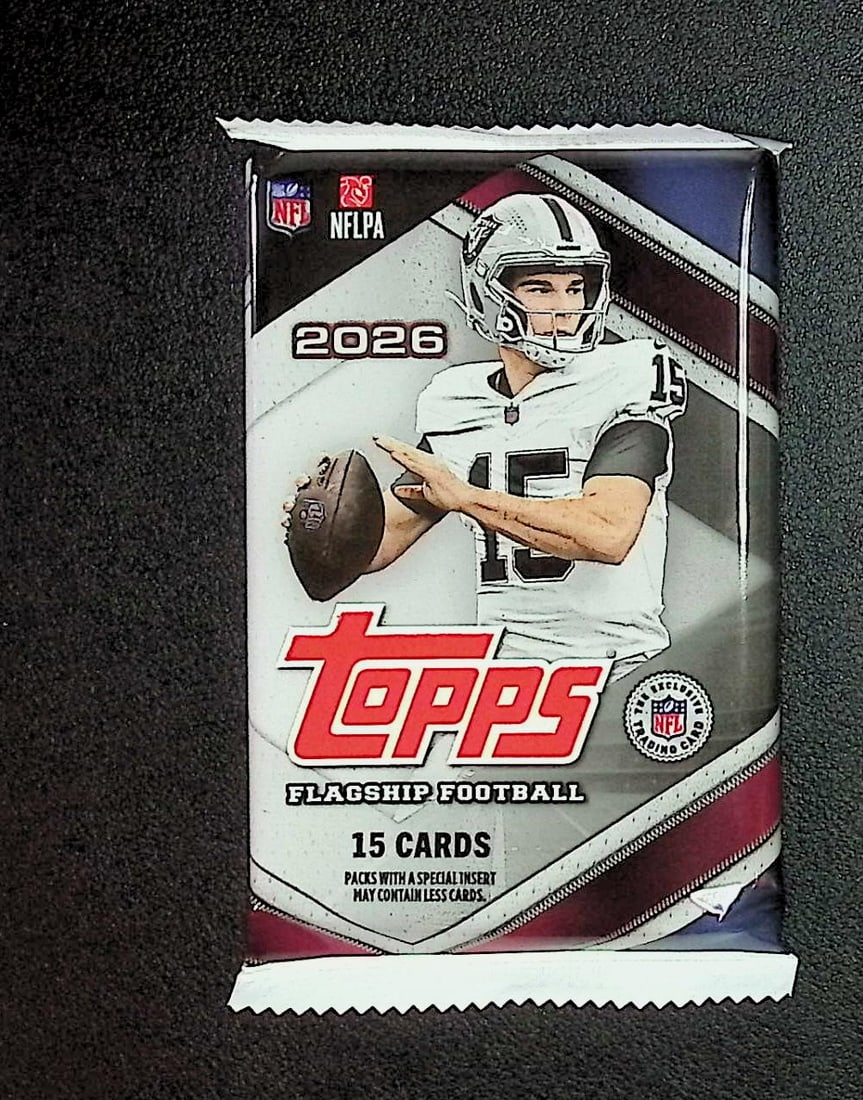 2026 Topps Flagship Football MEGA Box Pack: Topps Football NFL Trading & Sports Cards, Refractors, Prism Refractors, X-Fractors, Sports Cards for Sale Near Me, Super Bowl & Hall of Fame Players, Autographs, SP, SSP, Valuable Auction Memorabilia