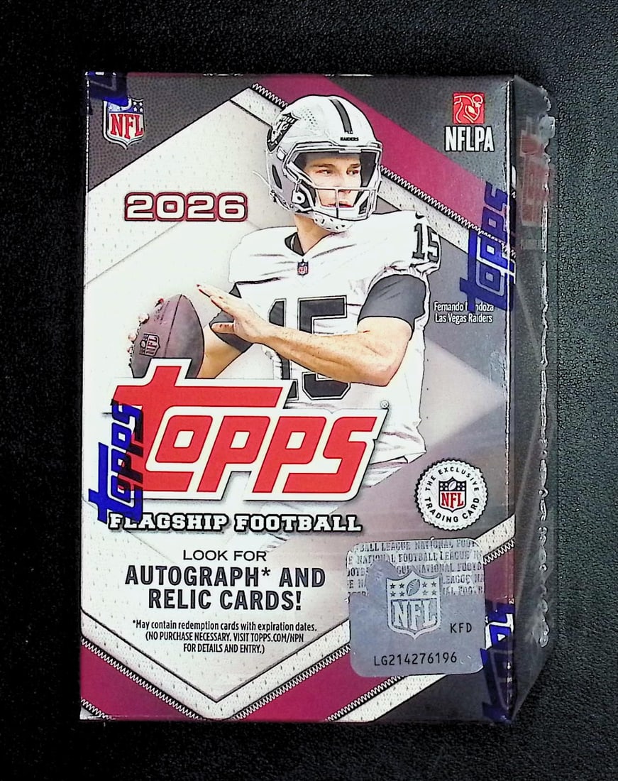 2026 Topps Flagship Football BLASTER Box: Topps Football NFL Trading & Sports Cards, Refractors, Prism Refractors, X-Fractors, Sports Cards for Sale Near Me, Super Bowl & Hall of Fame Players, Autographs, SP, SSP, Valuable Auction Memorabilia