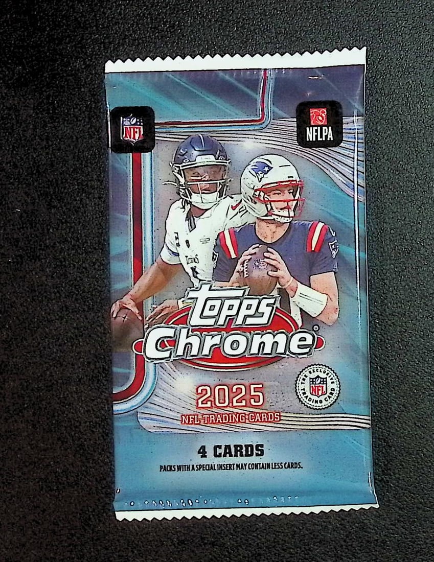 2025 Topps Chrome Football Blaster Box Pack: Topps Football NFL Trading & Sports Cards, Refractors, Prism Refractors, X-Fractors, Sports Cards for Sale Near Me, Super Bowl & Hall of Fame Players, Autographs, SP, SSP, Valuable Auction Memorabilia