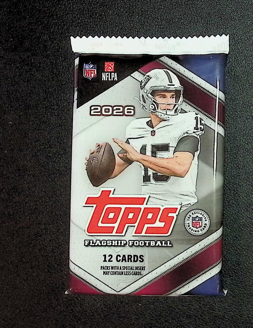 2026 Topps Flagship Football BLASTER Box Pack: Topps Football NFL Trading & Sports Cards, Refractors, Prism Refractors, X-Fractors, Sports Cards for Sale Near Me, Super Bowl & Hall of Fame Players, Autographs, SP, SSP, Valuable Auction Memorabilia