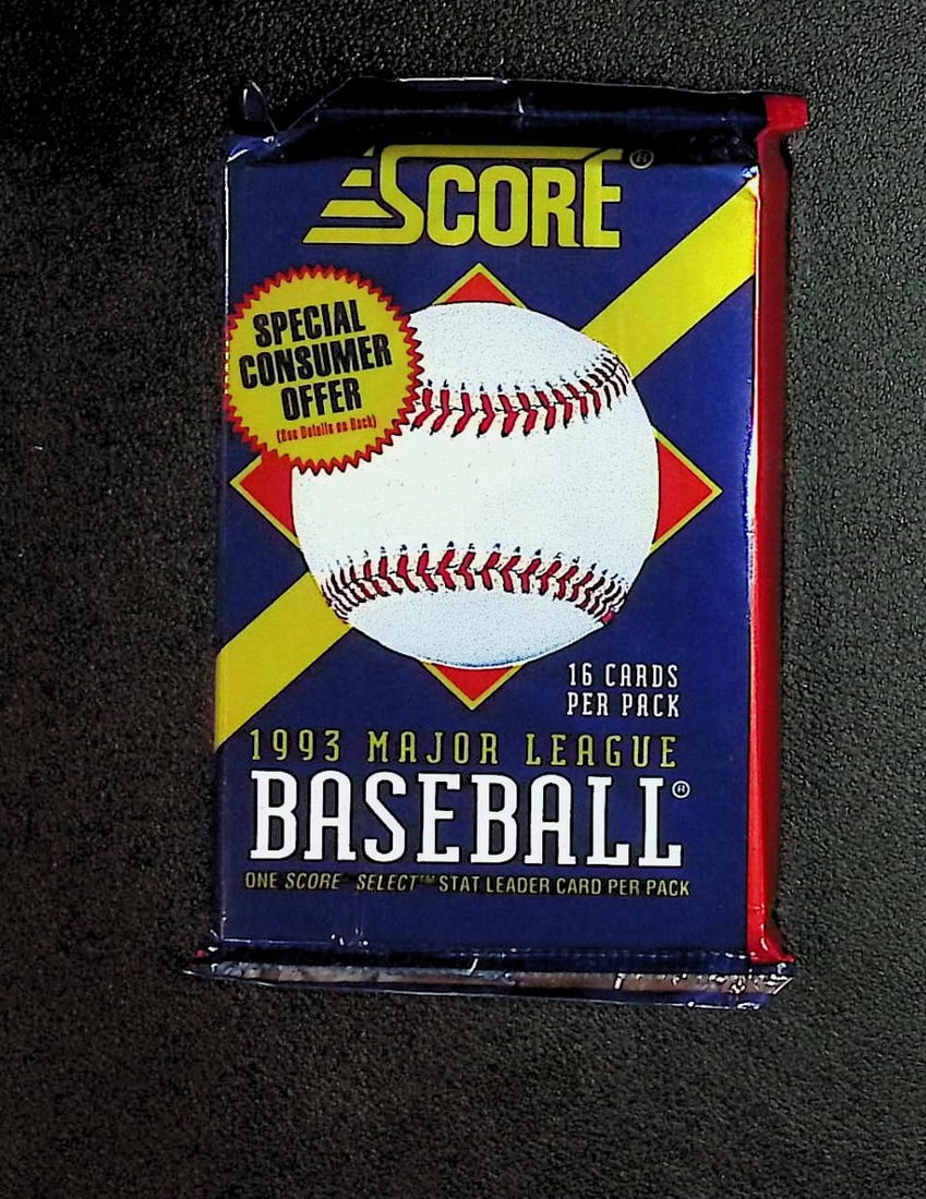 1993 Score Series 1 Vintage Baseball Cards Retail Box Pack, Derek Jeter Rokie Card New York Yankees: Score Valuable Vintage Rookie Baseball MLB Trading Cards, Old Sports Cards for Sale Near Me, Auction Memorabilia Lots for Sale On Line