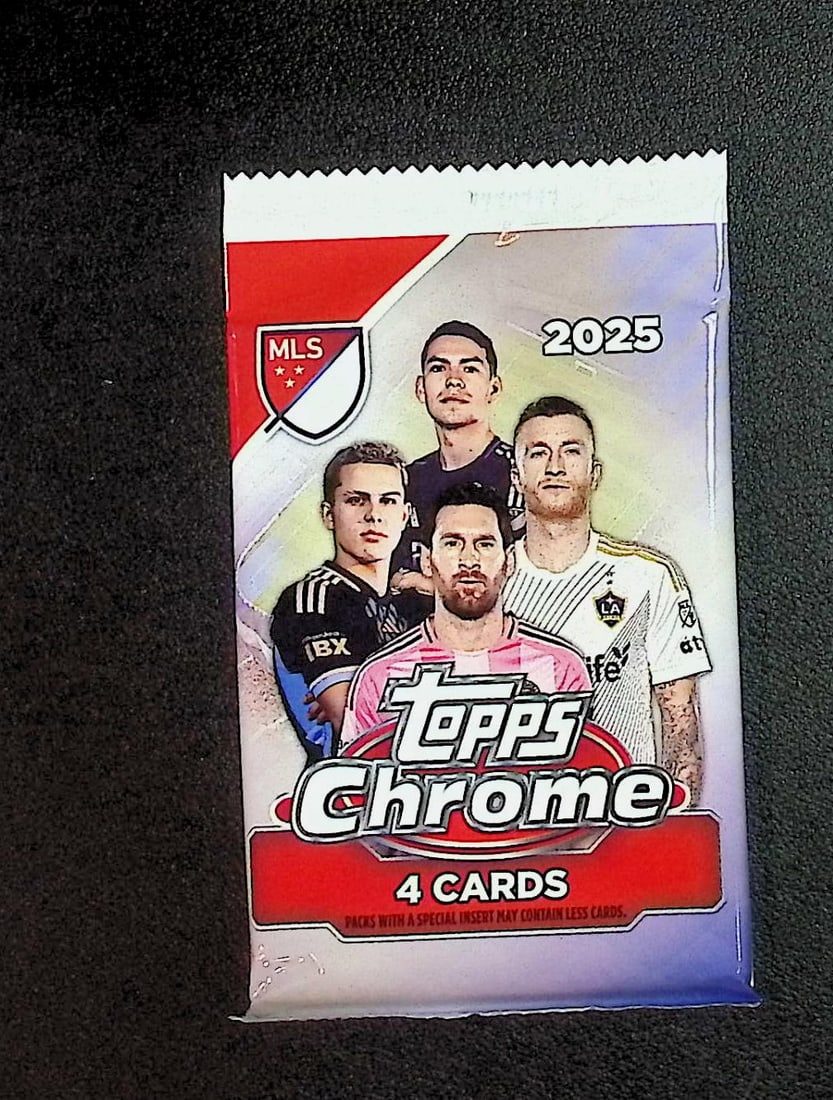 2025 Topps Chrome MLS Soccer Blaster Box Pack: Topps Soccer Chrome, Refractor, X-Fractor, Soccer Rookie UEFA Sports Trading Cards, Silver, SP, SSP, Wave Prizms, Numbered Cards, Soccer sports Cards for Sale Near Me, UEFA Championship & Hall of Fame