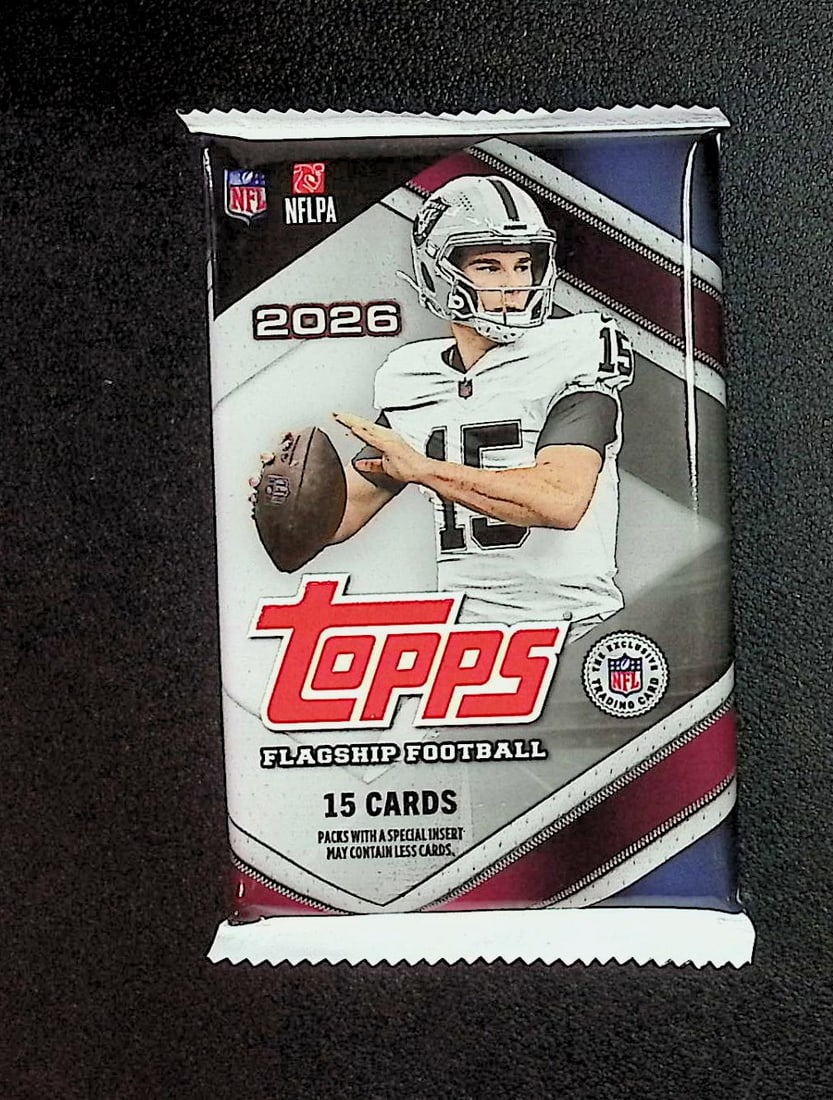 2026 Topps Flagship Football MEGA Box Pack: Topps Football NFL Trading & Sports Cards, Refractors, Prism Refractors, X-Fractors, Sports Cards for Sale Near Me, Super Bowl & Hall of Fame Players, Autographs, SP, SSP, Valuable Auction Memorabilia