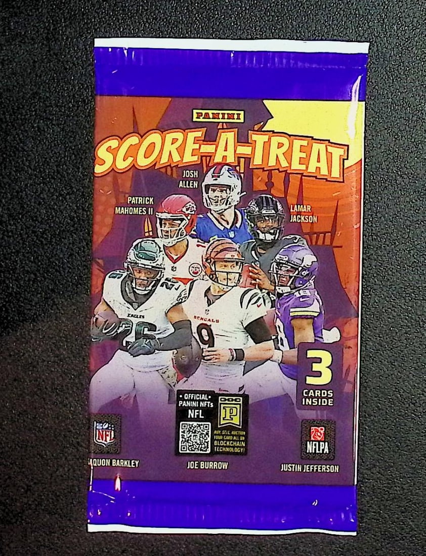 2025 Panini Score A Treat Football Cards Retail Pack, Sports Cards Cam Ward, Travis Hunter, Shedeur: Panini Football NFL Trading & Sports Card, Sports Cards for Sale Near Me, Rookie Cards in this Set are CJ Stroud, Bijan robinson, Bryce Young, Jordan Addison, Jaxson Smith-Njigba, Auction Memorabilia 