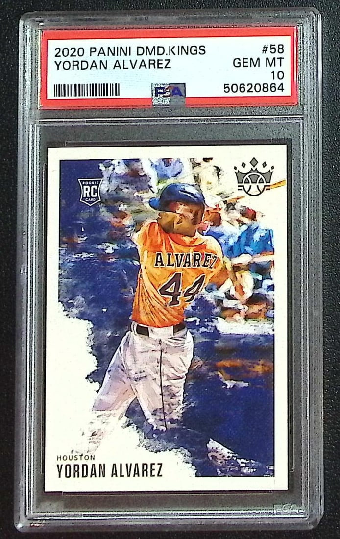 Yordan Alvarez Rookie Card 2020 Panini Diamond Kings #58 PSA 10 Houston Astros: Panini, Donruss, & Donruss Optic Baseball MLB Trading & Sports Cards, Sports Cards for Sale Near Me, Prizm, Mosaic, Select, SP, SSP, Auction Memorabilia Lots for Sale On Line, World Series & Hall of F