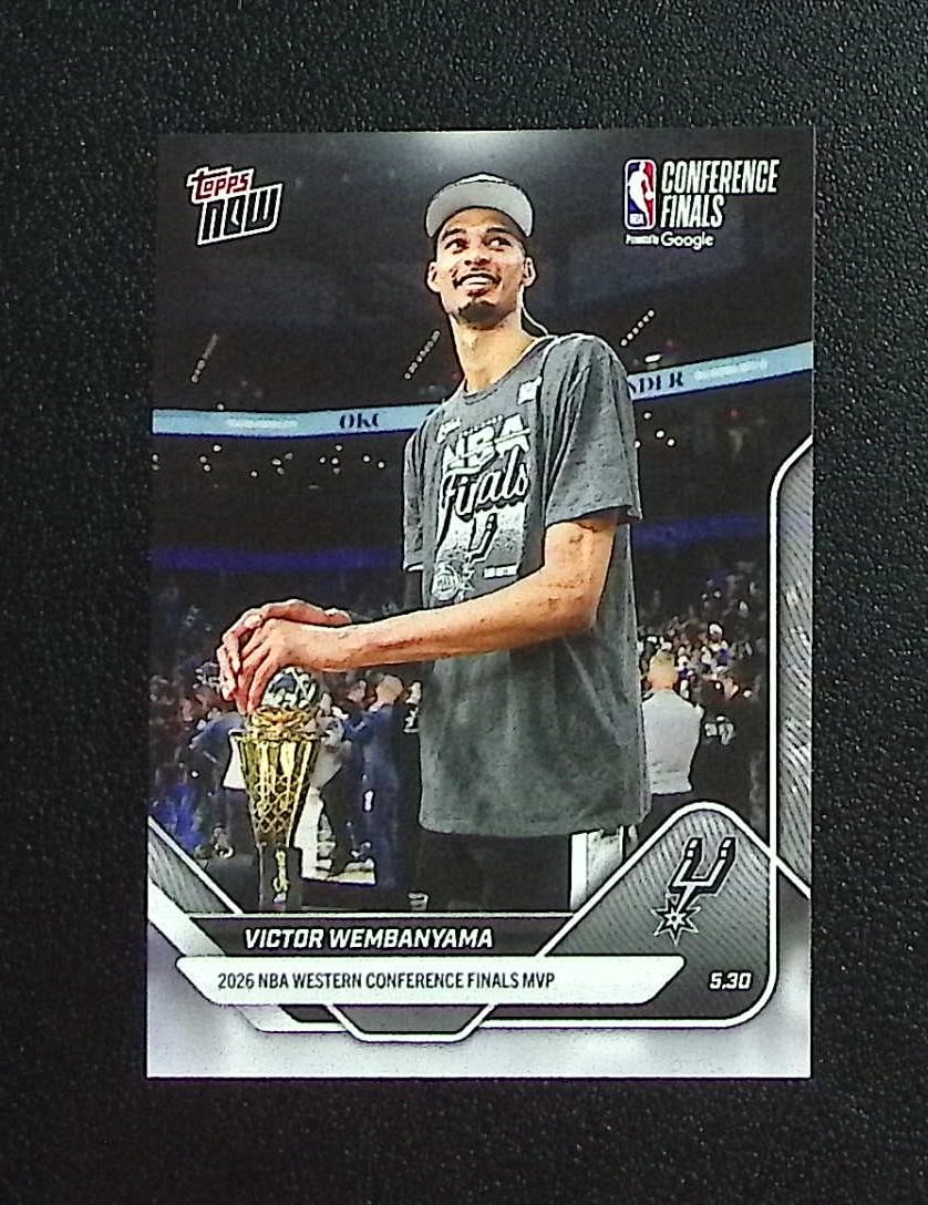 Victor Wembanyama Conference Finals MVP 2026 Topps Now #324 San Antonio Spurs: Topps & Bowman Basketball NBA Trading & Sports Cards, Sports Cards for Sale Near Me, Chrome, Refractor, SP, SSP, Valuable Auction Memorabilia Lots Sold On Line, NBA Championship & Hall of Fame Player 
