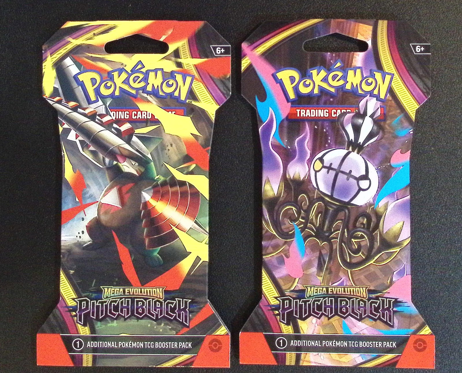 Lot of 2 Pokemon Pitch Black Sleeved Booster Packs: Pokemon Trading Card Game Cards, Charizard, Pikachu, Mewtwo, Reverse Holo, Holo Rare, Secret Rare Cards, Full Art Cards, Eevee, Ultra Rare Card, Illustration Rare, Special Illustration Rare SIR