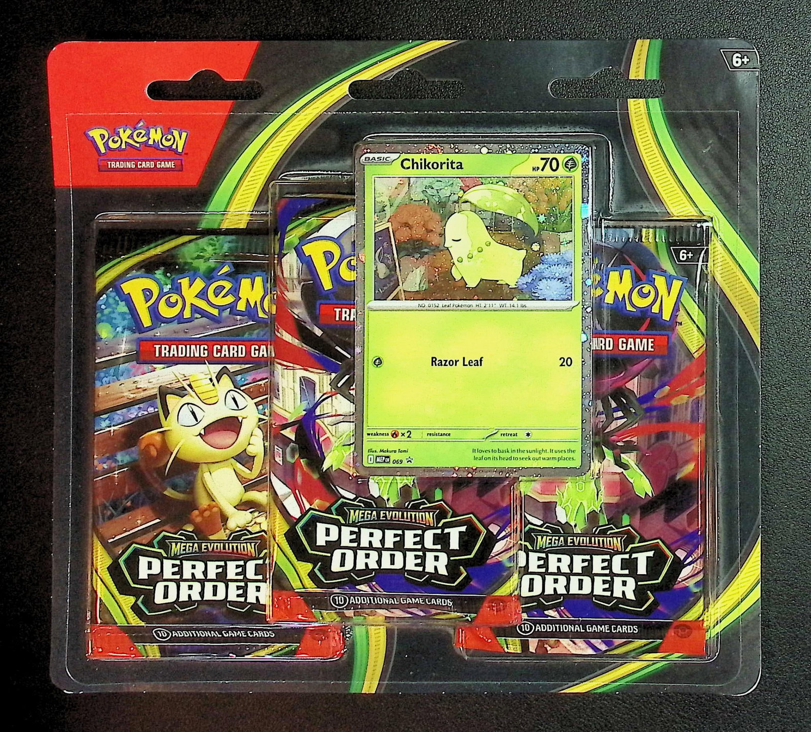 2025 Pokemon Perfect Order Blister 3 Pack Blister Booster Pack Set (1 of 1)