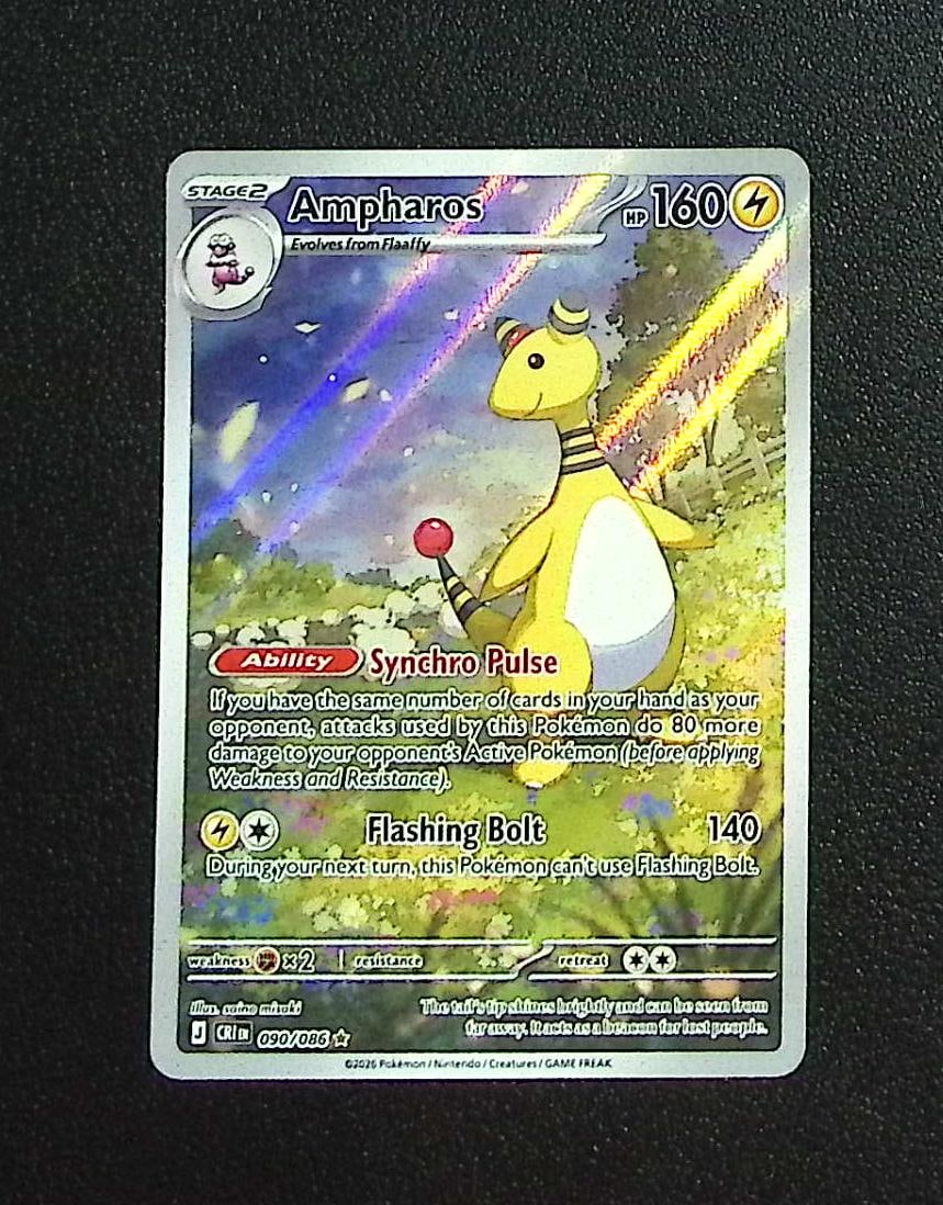 Pokemon Chaos Rising Ampharos Illustration Rare #90: Pokemon Trading Card Game Cards, Charizard, Pikachu, Mewtwo, Reverse Holo, Holo Rare, Secret Rare Cards, Full Art Cards, Eevee, Ultra Rare Card, Illustration Rare, Special Illustration Rare SIR