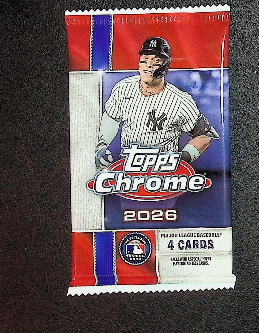 2026 Topps Chrome Baseball Blaster Box Pack: Factory Sealed Topps Baseball MLB Trading & Sports Cards, Rookie Cards in this set are Jack Caglianone, Speckled, SP, SSP, Variations, Autographs, Chrome, Refractors, 1976 Topps, Sports Cards for Sale