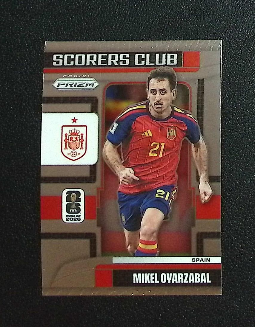 Mikel Oyarzabal Scorers Club 2026 Panini Prizm FIFA World Cup #2 Spain: Panini Soccer Select, Prizm, Mosaic, Contenders, Revolution, Phoenix, FIFA World Cup, Soccer Rookie FIFA Sports Trading Cards, Silver, SP, SSP, Wave Prizms, Numbered Cards, Soccer sports Cards for Sal