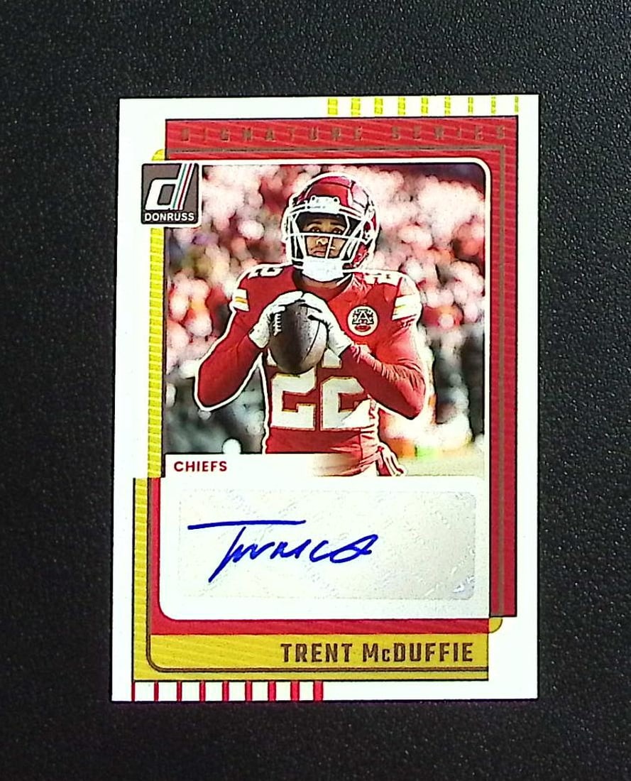 Trent McDuffie Signature Series Auto 2025 Donruss #SS-TME Kansas City Chiefs: Panini, Donruss Optic, & Donruss Select, Prizm, Mosaic, Contenders, Zenith, Phoenix, Illusions, Absolute, Rookie NFL Sports Trading Cards, SP, SSP, Cards, Football Cards for Sale Near Me, Superbowl & 