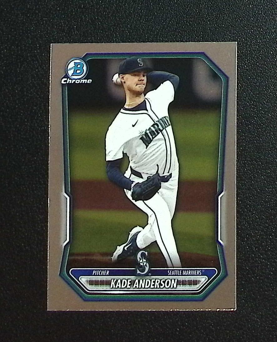 Kade Anderson Chrome Prospects 2026 Bowman Chrome #BCP-19 Seattle Mariners: Topps, Bowman, & Fanatics Baseball MLB Trading & Sports Cards, Sports Cards for Sale Near Me, World Series & Hall of Fame Players Memorabilia, Refractors, X-Fractors, Numbered, SP, SSP, Valuable Aucti