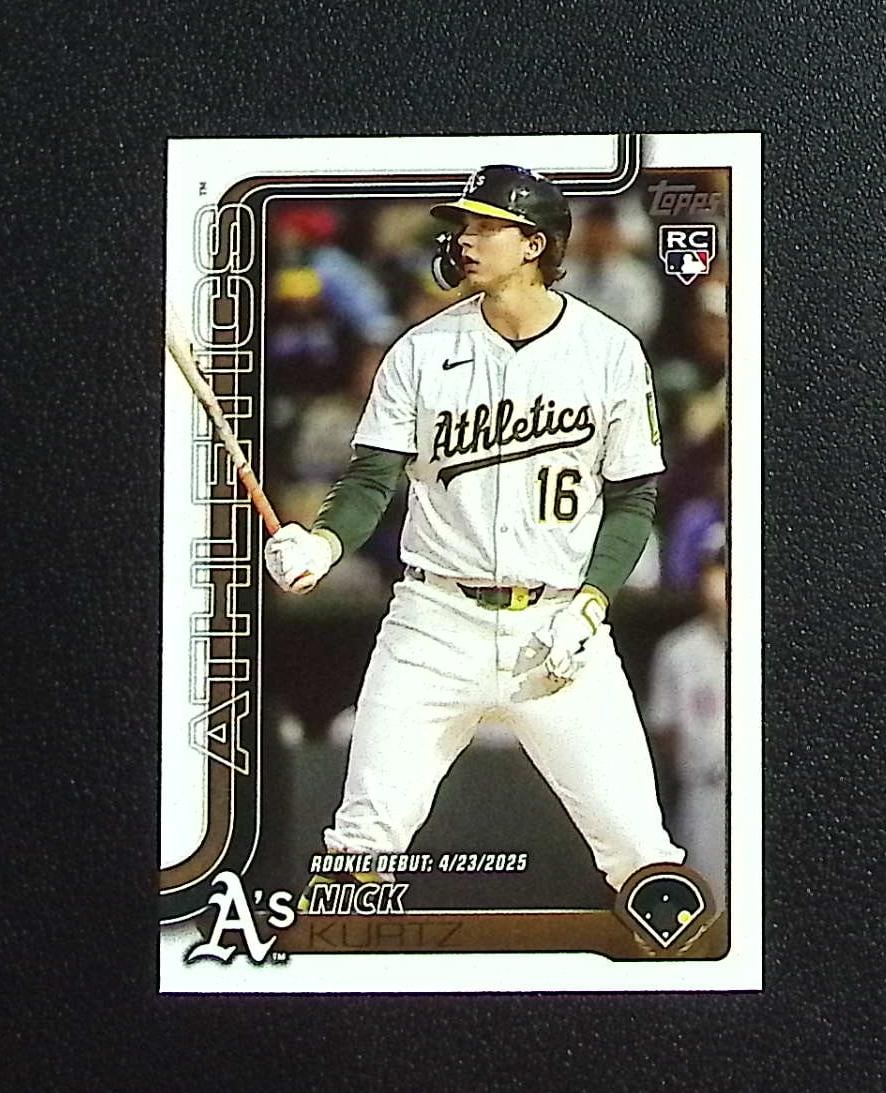 Nick Kurtz Rookie Card 2025 Topps Update #US197 Oakland Athletics: Topps, Bowman, & Fanatics Baseball MLB Trading & Sports Cards, Sports Cards for Sale Near Me, World Series & Hall of Fame Players Memorabilia, Refractors, X-Fractors, Numbered, SP, SSP, Valuable Aucti