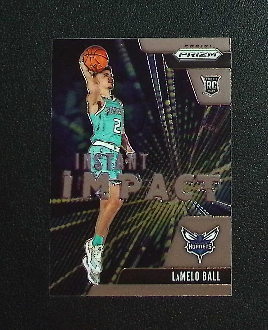 LaMelo Ball Rookie Instant Impact 2020-21 Panini Prizm #21 Charlotte Hornets: Panini, Donruss Optic, Donruss Select, Prizm, Mosaic, Contenders, Revolution, Phoenix, NBA Hoops, Rookie NFL Sports Trading Cards, Silver, SP, SSP, Wave Prizms, Numbered Cards, Basketball sports Cards
