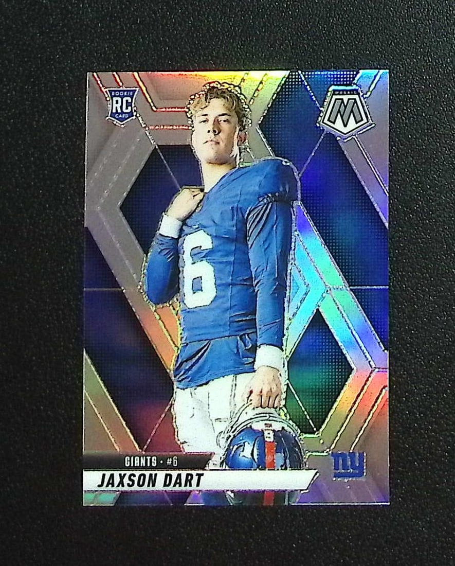 Jaxson Dart Rookie Silver Prizm Variation 2025 Mosaic #288 New York Giants: Panini, Donruss Optic, & Donruss Select, Prizm, Mosaic, Contenders, Zenith, Phoenix, Illusions, Absolute, Rookie NFL Sports Trading Cards, SP, SSP, Cards, Football Cards for Sale Near Me, Superbowl & 