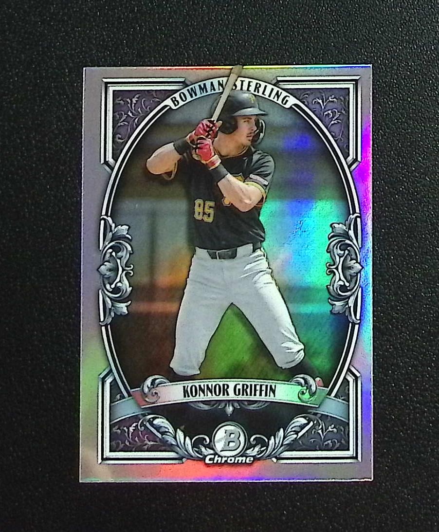 Konnor Griffin Bowman Sterling 2026 Bowman Chrome #BST-7 Pittsburgh Pirates: Topps, Bowman, & Fanatics Baseball MLB Trading & Sports Cards, Sports Cards for Sale Near Me, World Series & Hall of Fame Players Memorabilia, Refractors, X-Fractors, Numbered, SP, SSP, Valuable Aucti